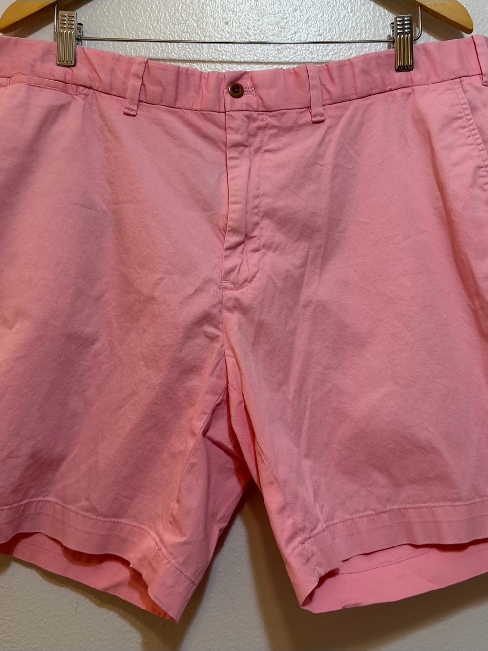 POLO Ralph Lauren Pink Cotton Flat-Front Chino Shorts W38